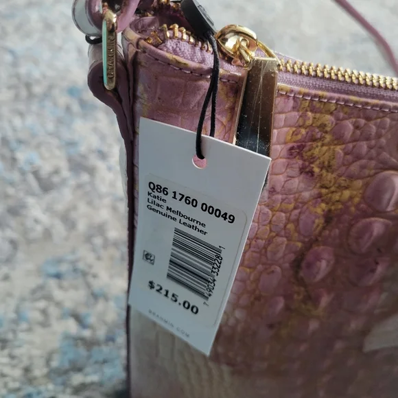 Brahmin Lilac Katie Crossbody Purse Leather New - Picture 6 of 6